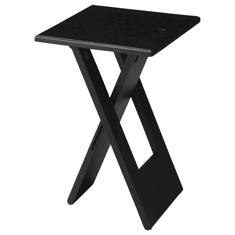 Handmade Hammond Black Folding Table (India)