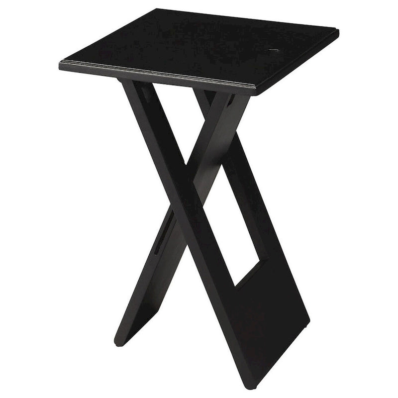 Handmade Hammond Black Folding Table (India)