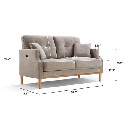 2-Seater Loveseat, USB Charging