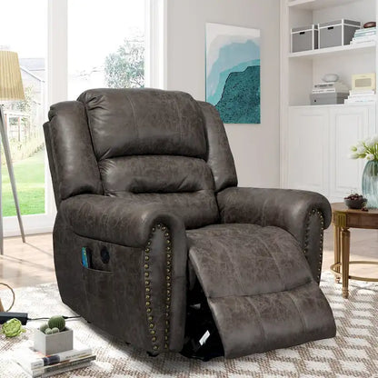 Faux Leather Oversized Power Lift Recliner Remote, Massage&amp; Heating