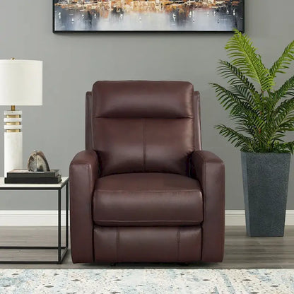 Hydeline Vienna Zero Gravity Power Recline and Headrest Top Grain Leather Recliner