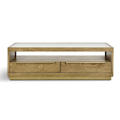 Classic Home Fallbook Four-Drawer Coffee Table in Brown
