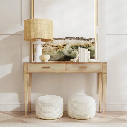 Kai 2 Drawer 46 Burl Wood Console Table