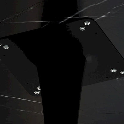 31.50 Modern Hexagonal Coffee Table with Printed Marble Top and Metal Base for Dining Room, Kitchen and Living Room