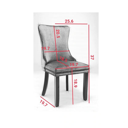 Mid-Century Modern Upholstered Dining Chair (Set of 2)