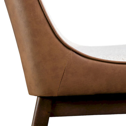 Furniture of America Beau I Mid-century Walnut 7-Piece Rectangle Dining Table Set