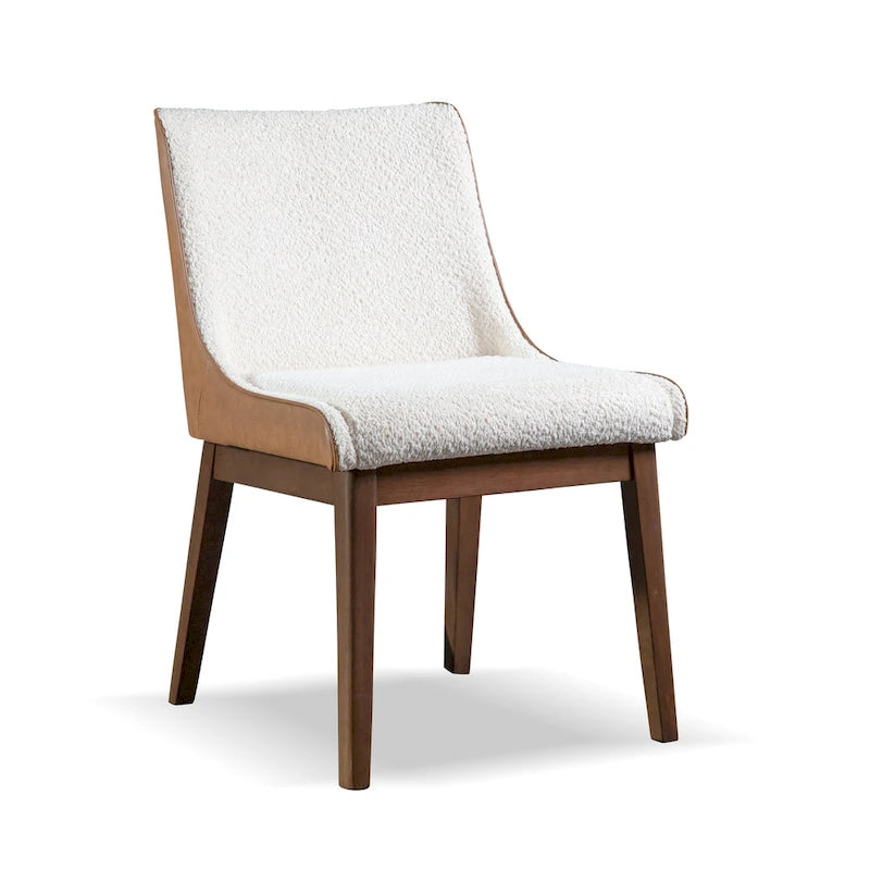 Furniture of America Beau I Mid-century Walnut 7-Piece Rectangle Dining Table Set