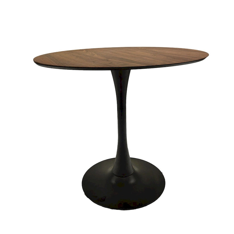 Round Dining Table, 31.5 Tulip Table Kitchen Dining Table 2-4 People with MDF Table Top &amp; Pedestal Base, End Table