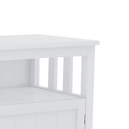 Classic Minimalist Wooden Sideboard with a Cabinet and an Open Storage Compartment