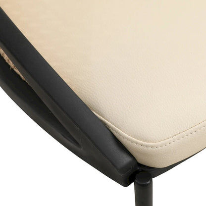 Urbane Modern Stylish Dining Chair with Leather Seat and Wicker Back for Dining Room &amp; Kitchen