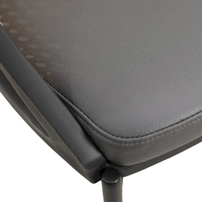 Urbane Modern Stylish Dining Chair with Leather Seat and Wicker Back for Dining Room &amp; Kitchen