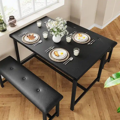 Industrial style dining table and chairs