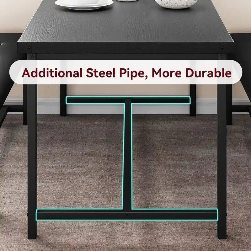 Industrial style dining table and chairs