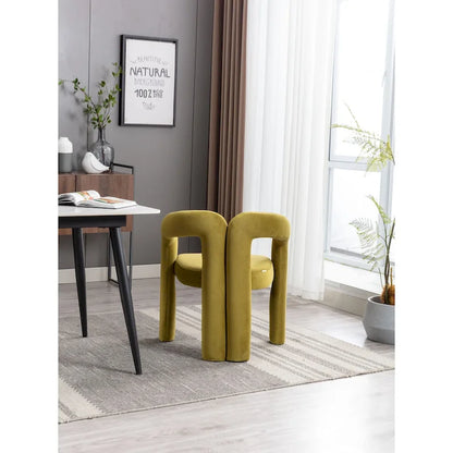 Contemporary Designed Fabric Upholstered Accent/Dining Chair /Barrel Side Chairs Kitchen Armchair for Living Room set of 2