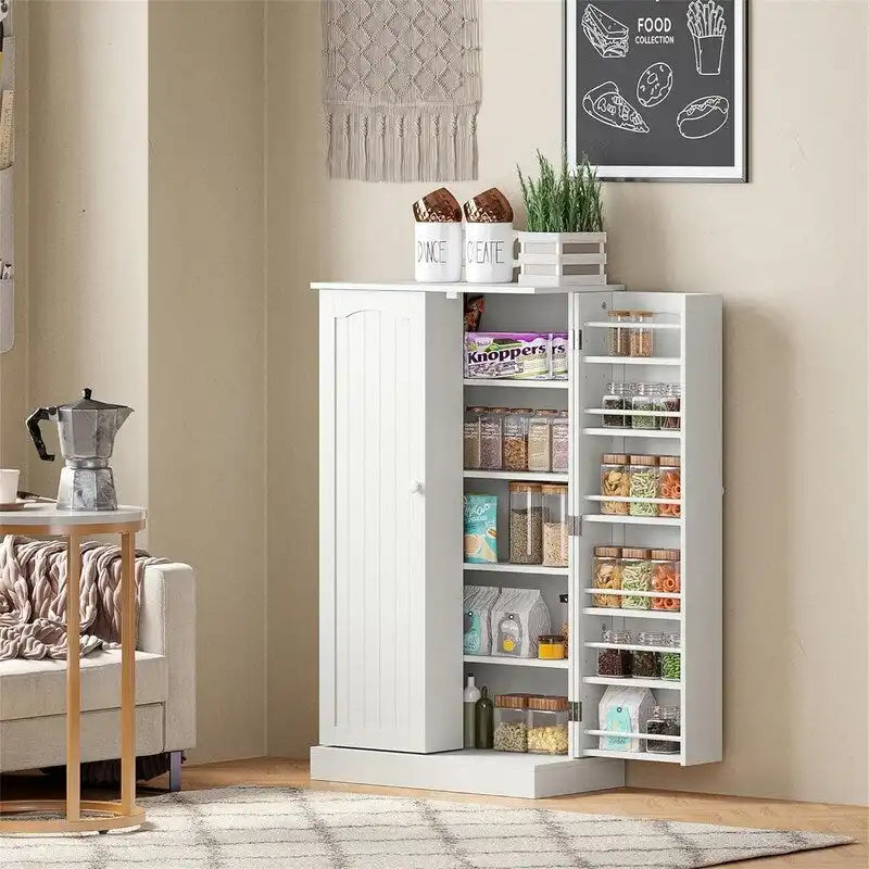 Storage Cabinet with Doors and Adjustable Shelves - 12D x 23.62W x 41H