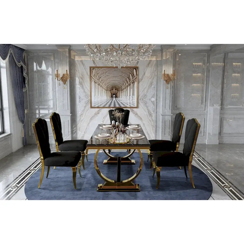 72 inch Rectangular Dining Table with U-Shaped Base