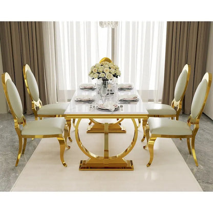 72 inch Rectangular Dining Table with U-Shaped Base