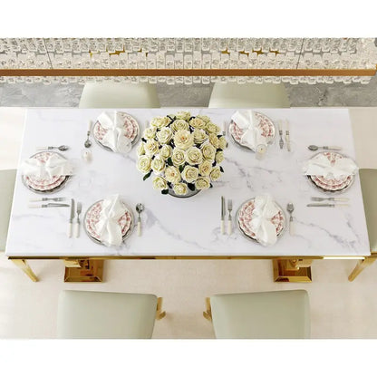 72 inch Rectangular Dining Table with U-Shaped Base