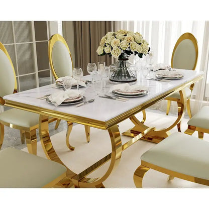 72 inch Rectangular Dining Table with U-Shaped Base