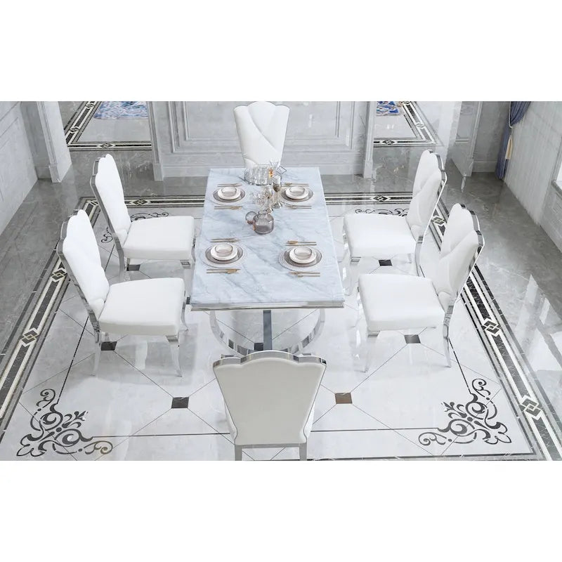 72 inch Rectangular Dining Table with U-Shaped Base