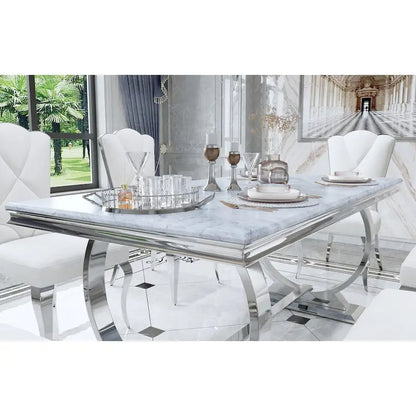 72 inch Rectangular Dining Table with U-Shaped Base