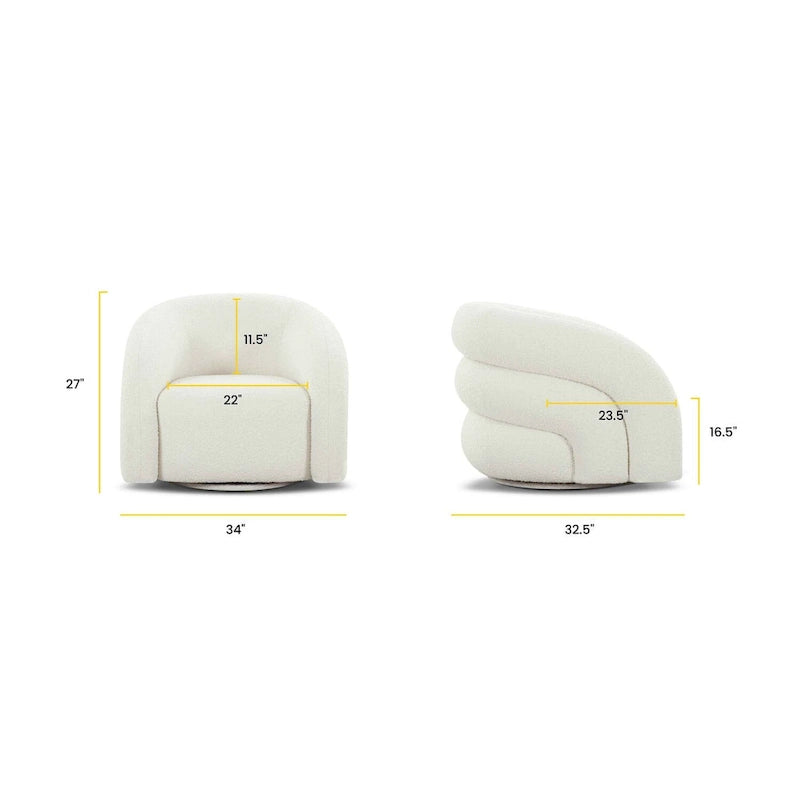 Poly &amp; Bark Volos Swivel Lounge Chair