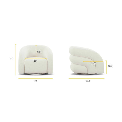 Poly &amp; Bark Volos Swivel Lounge Chair