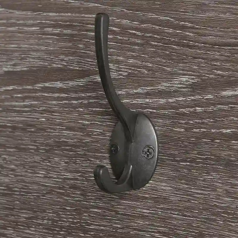 RiverRidge Woodbury Hall Tree with Entryway Bench, Shoe Storage, Coat Hooks &amp; Cubby Storage - Weathered Woodgrain