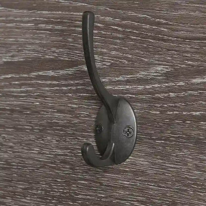 RiverRidge Woodbury Hall Tree with Entryway Bench, Shoe Storage, Coat Hooks &amp; Cubby Storage - Weathered Woodgrain