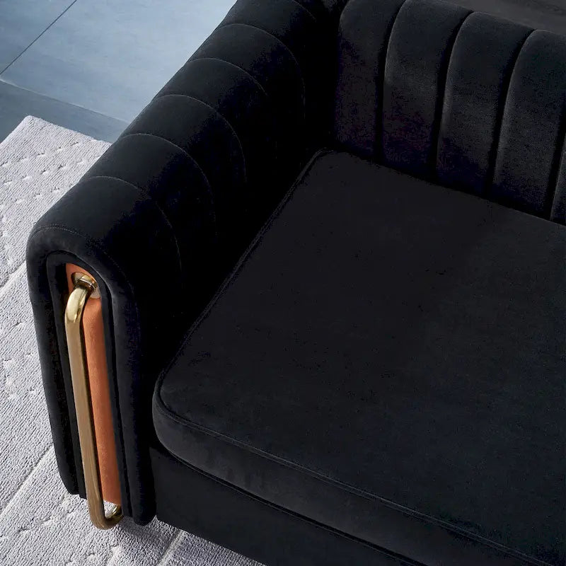 Contemporary Velvet Sofa Couch for Living Room