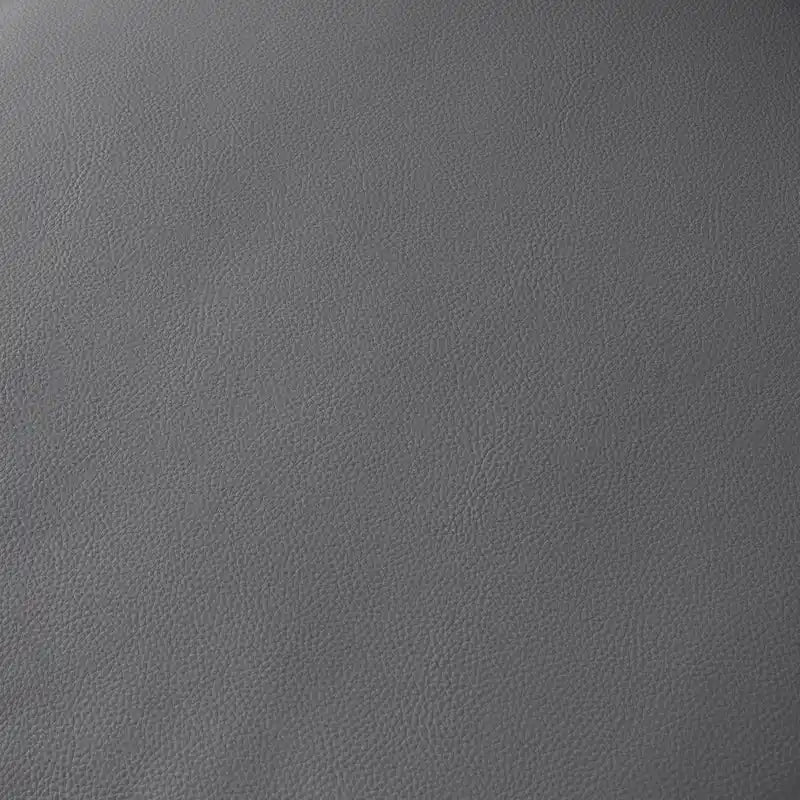 Modern 104.5 L-Shaped Sofa with Technical Leather Upholstery and Convertible Ottoman, Dark Gray