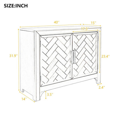 40 Modern Console Table Sofa Table with 2 Shelves