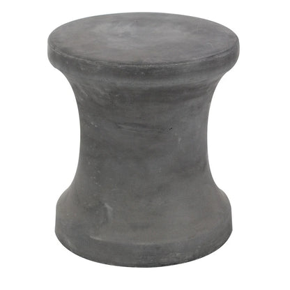 Fiberclay Ceramic Distressed Hourglass Outdoor Accent Table - White or Black - Roche River Decor