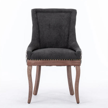 Ultra Side Dining Chair,Thickened Fabric Chairs w/Solid Wood Legs,2PCS