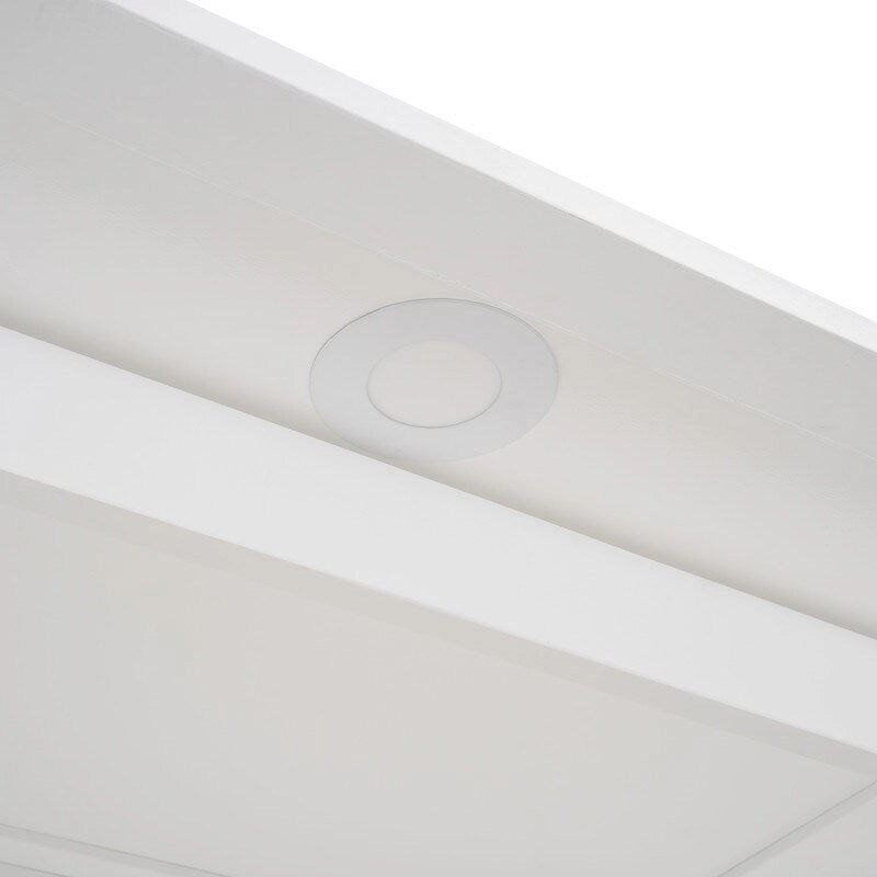 Full Size Wooden Murphy Bed Wall Bed with Shelves and LED Lights