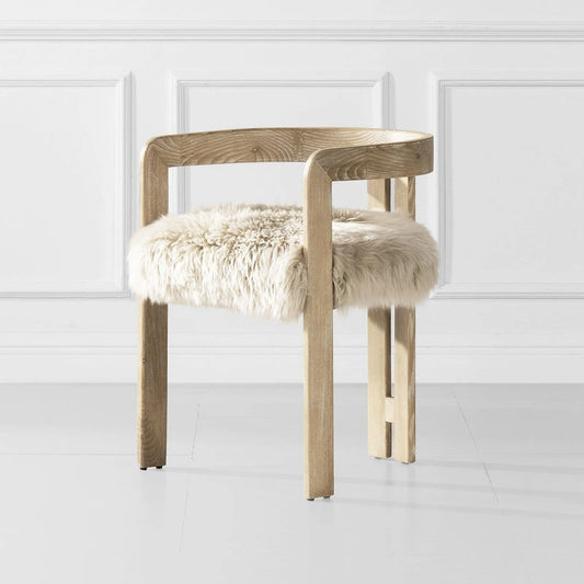 Jennifer Taylor Home Millwick Sheepskin Dining Chair