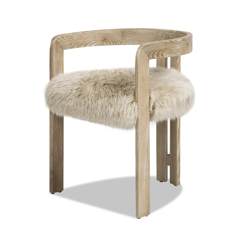 Jennifer Taylor Home Millwick Sheepskin Dining Chair
