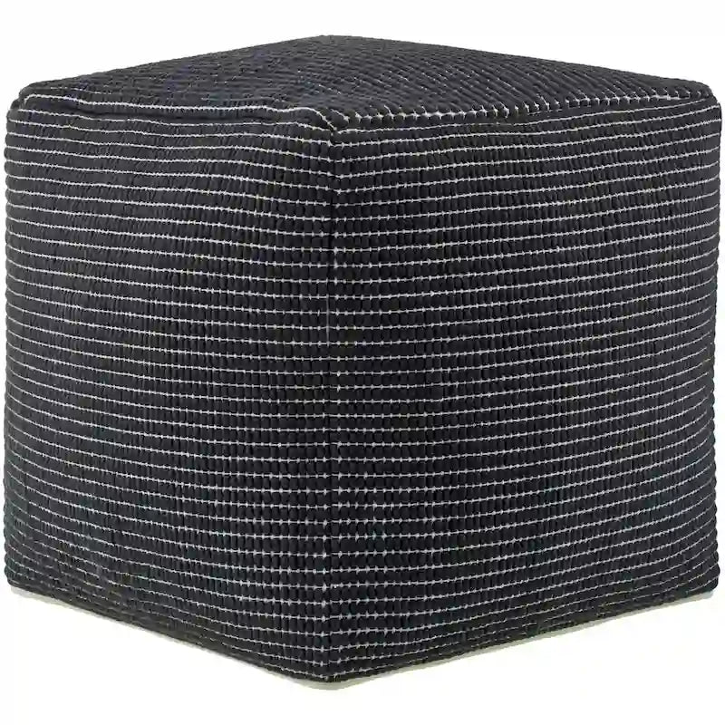 Livabliss Chunky Grid Modern & Contemporary Pouf