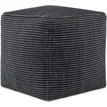 Livabliss Chunky Grid Modern & Contemporary Pouf