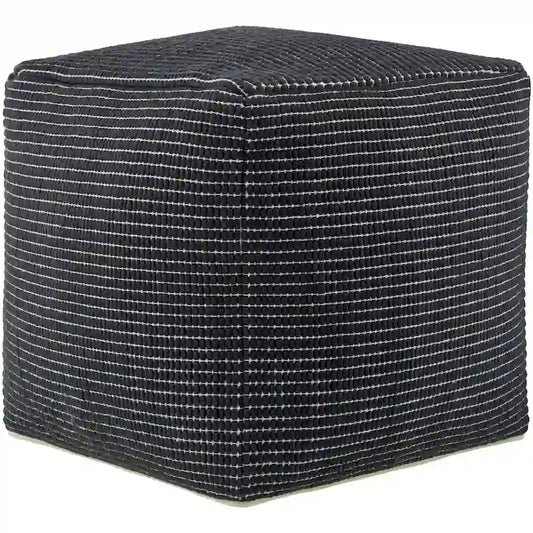 Livabliss Chunky Grid Modern & Contemporary Pouf