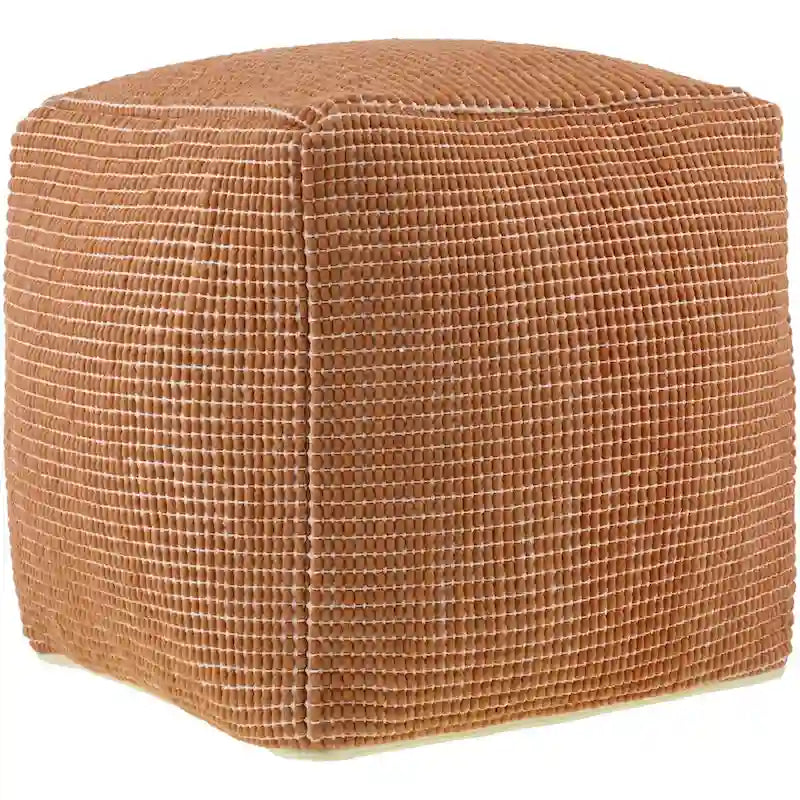 Livabliss Chunky Grid Modern &amp; Contemporary Pouf