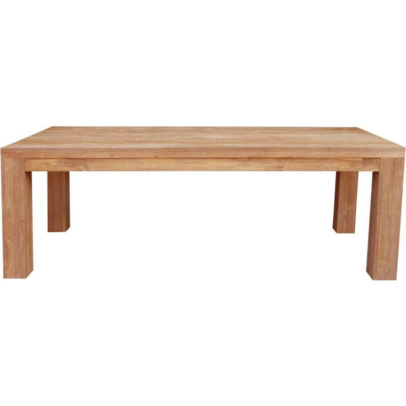 Chic Teak Recycled Teak Wood Marbella Rectangular Dining Table, 102 Inch
