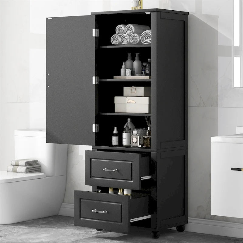 Tall Bathroom Storage Cabinet,Freestanding Storage Cabinet