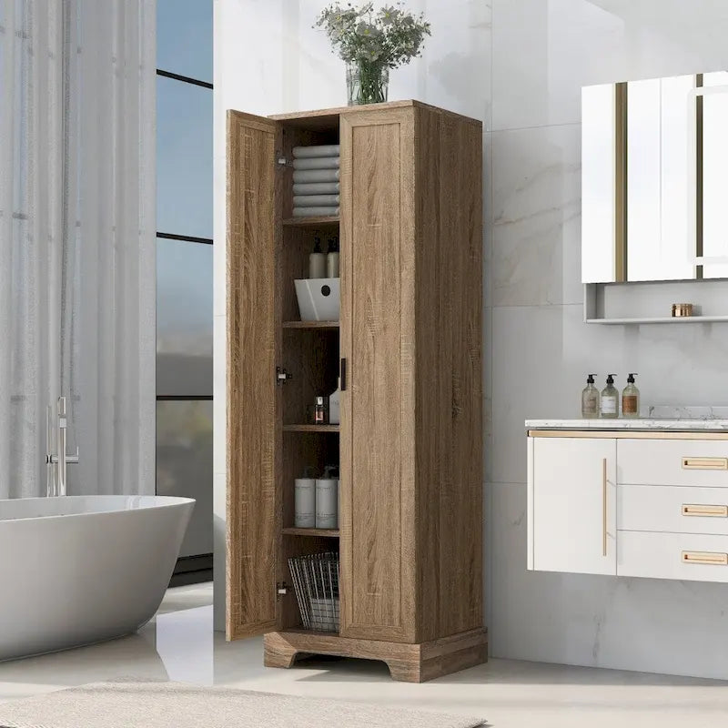 Storage Cabinet with Two Doors for Bathroom - 23.30L * 16.90W * 71.20H