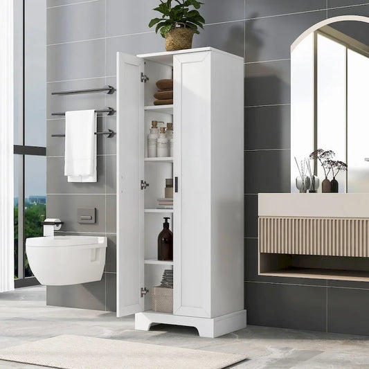 Storage Cabinet with Two Doors for Bathroom - 23.30L * 16.90W * 71.20H
