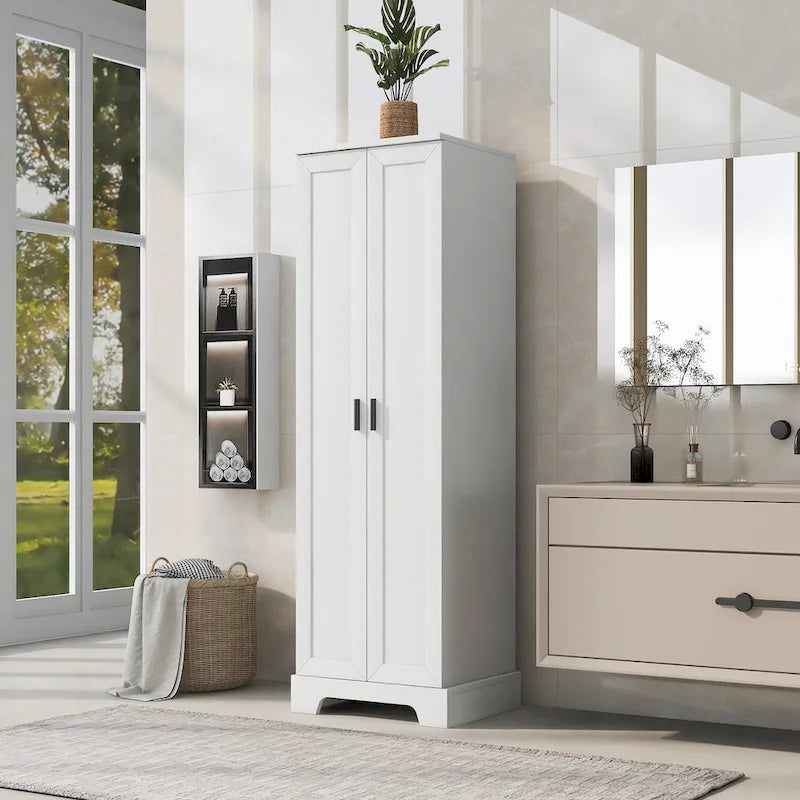 Storage Cabinet with Two Doors for Bathroom - 23.30L * 16.90W * 71.20H