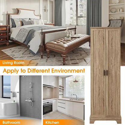 Storage Cabinet with Two Doors for Bathroom - 23.30L * 16.90W * 71.20H