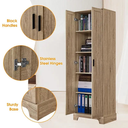 Storage Cabinet with Two Doors for Bathroom - 23.30L * 16.90W * 71.20H