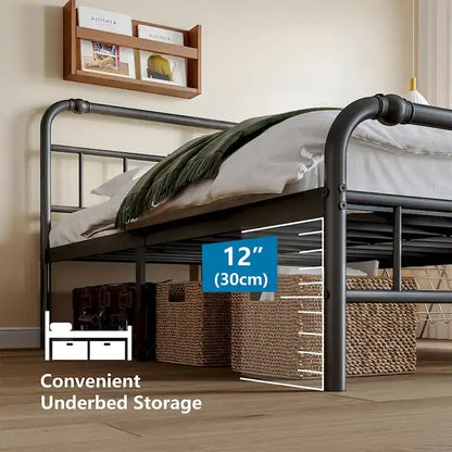 Heavy Duty Metal Platform Steel Slat Mattress Foundation