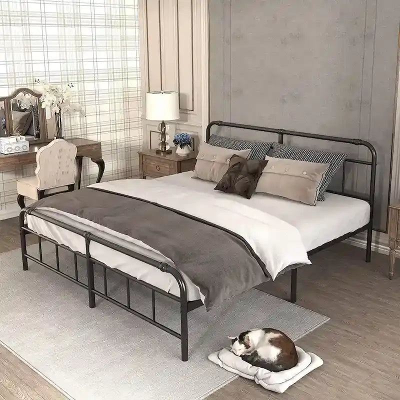 Heavy Duty Metal Platform Steel Slat Mattress Foundation